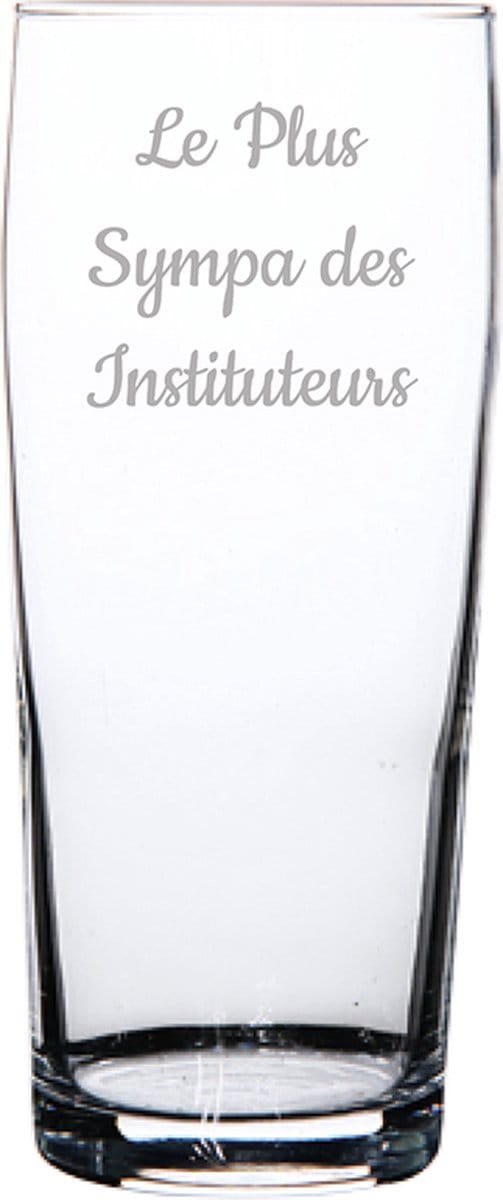 Bierfluitje gegraveerd - 19cl - Le Plus Sympa des Instituteurs
