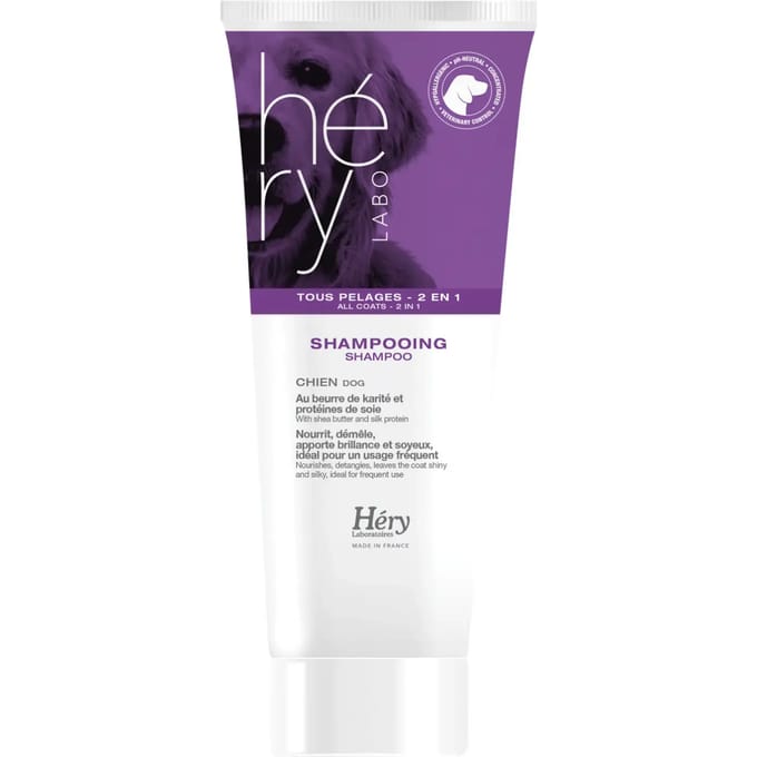 2-in-1 shampoo voor alle hondenvachten Héry