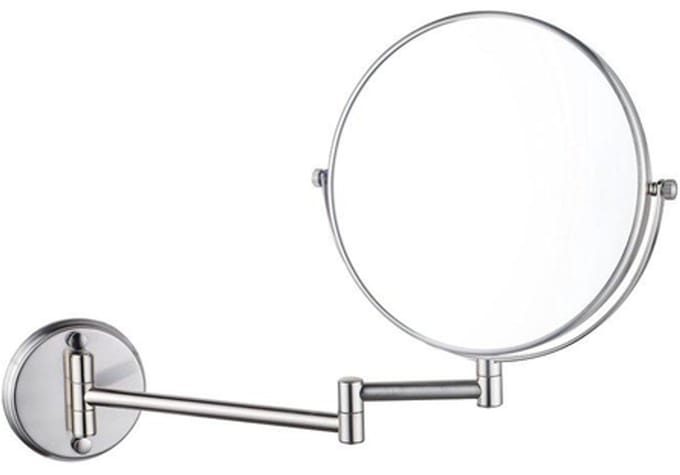 Fugaflow make-up spiegel - 20cm - rond - PVD - geborsteld RVS -