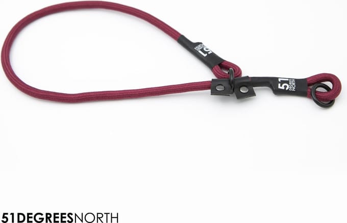 51 Degrees North - Wanderful - Collar - Nylon - Rope - Burgundy - 50-65cmx8mm