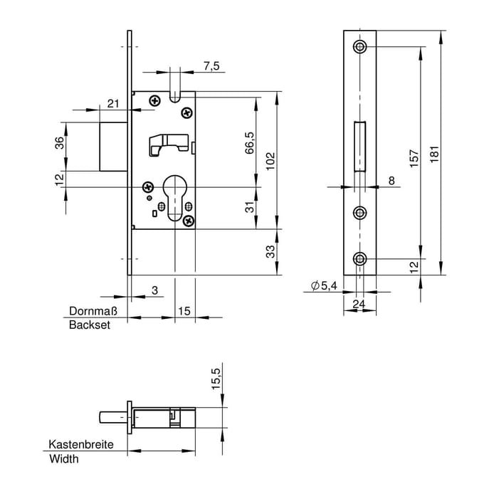 Wilka Smalslot RVS Kast 038R-25 mm / PC