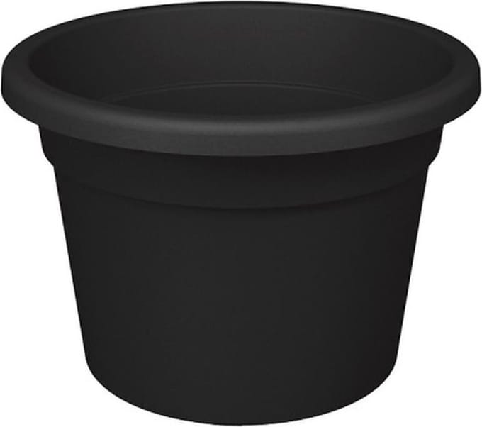 Bloempot Rond Premium 20cm + Bodemgaten ANTRACIET Nicoli / 5 STUKS ! /