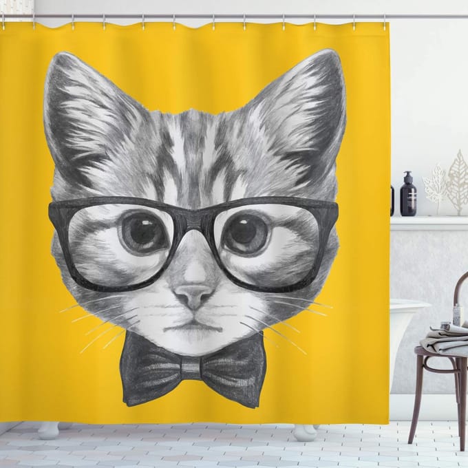 ABAKUHAUS – Douchgordijn 175x240 cm – Polyester, Waterafstotend