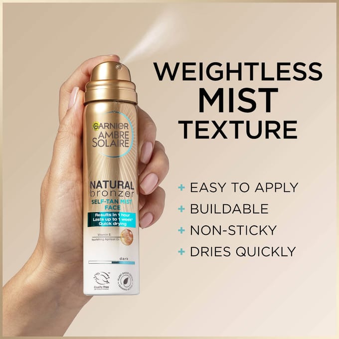 Ambre Solaire Natural Bronzer Sneldrogende Zelfbruiningsspray Donker 150 ml