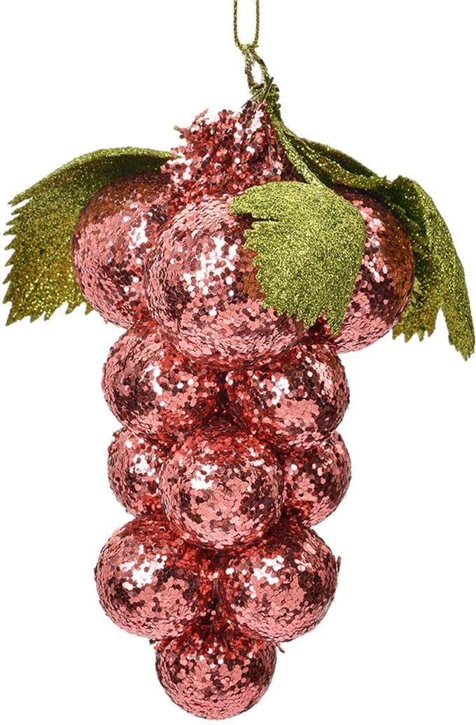 Clayre & Eef Kersthanger 8x8x14 cm Roze Kunststof