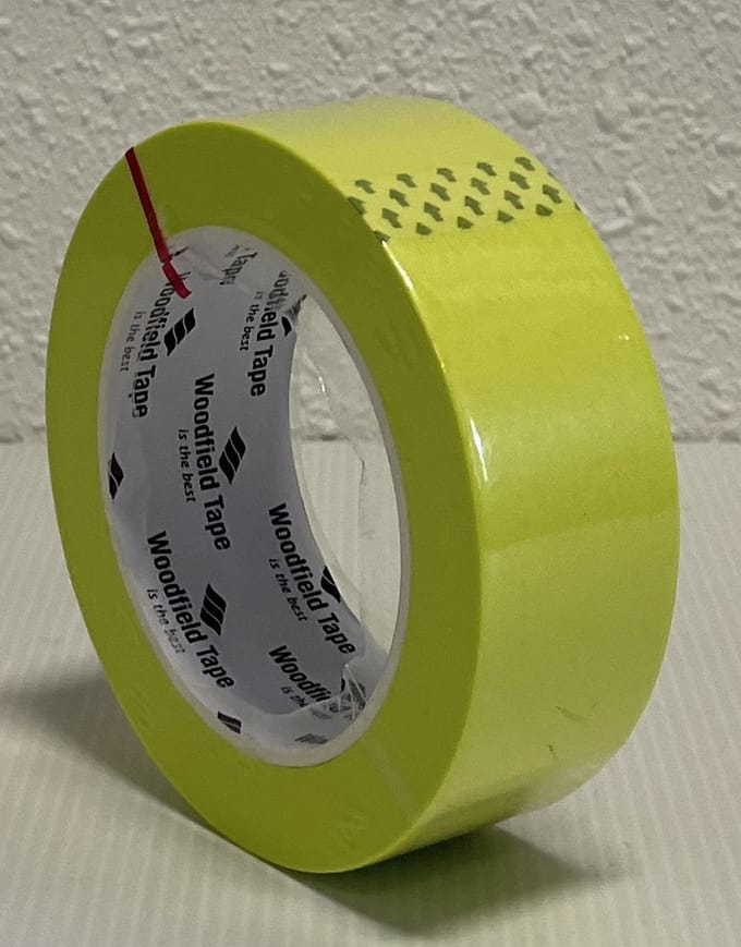 Schilderstape 36mm x 50m – Woodfield Washi Afplaktape – Strakke Verfranden – UV Bestendig – Binnen & Buiten