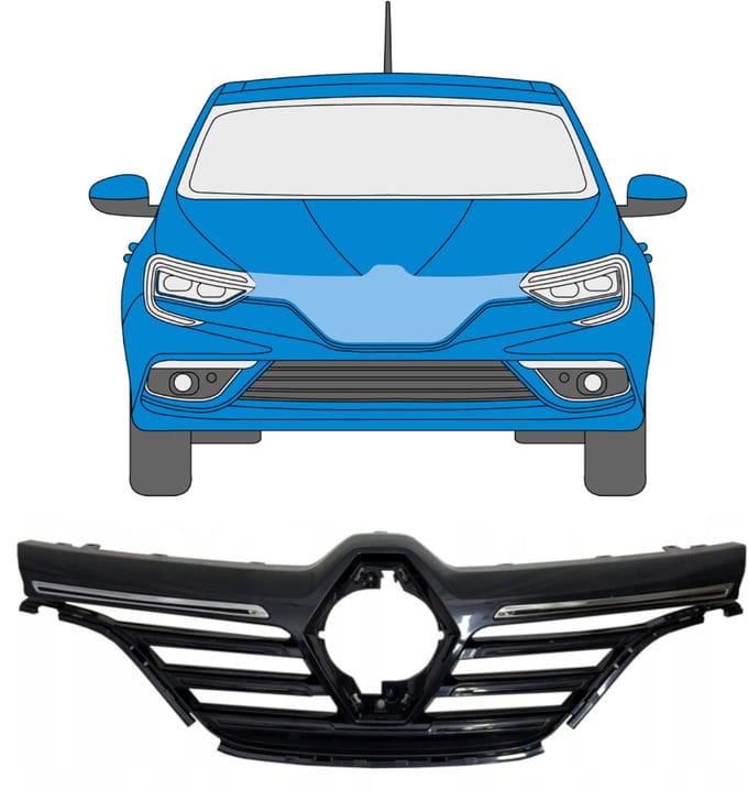 Grill voor Renault Megane 2016-