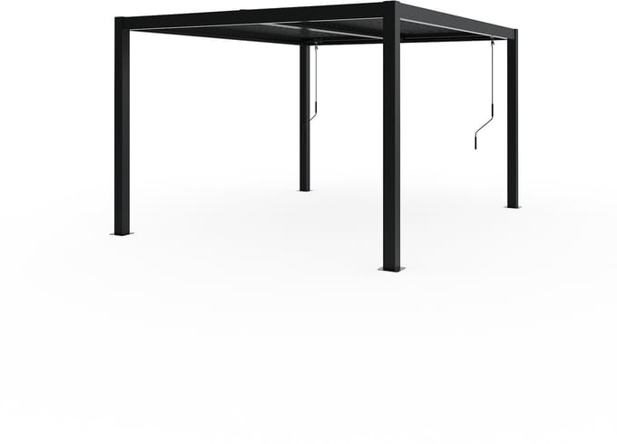 Sojag Milo Stalen Pergola met Lamellendak 3x3,5 m - Zwart