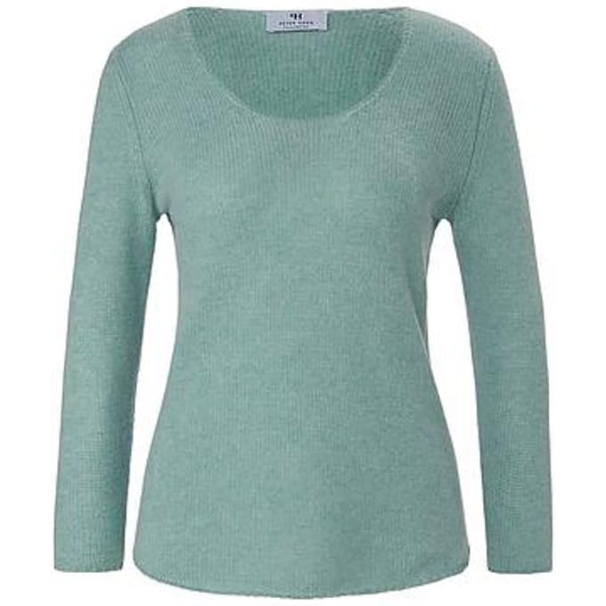 Trui 100% kasjmier, Topkwaliteit Van Peter Hahn turquoise