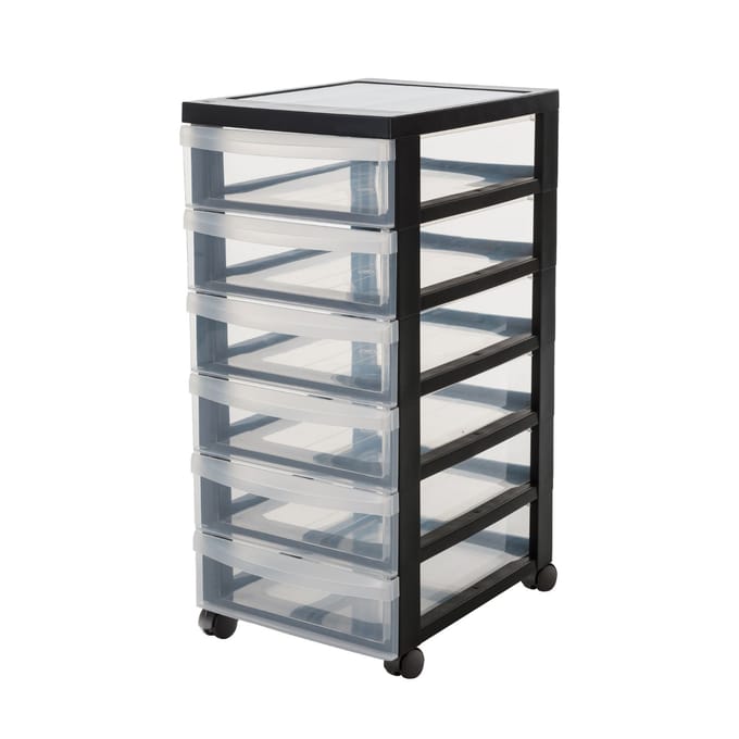 Iris ladekast 6x7.5L 39x29x61.7 cm met wieltjes