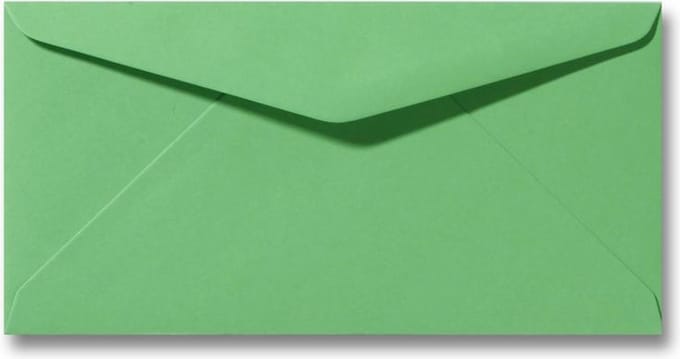 Envelop 11 x 22 cm Weidegroen 60 stuks