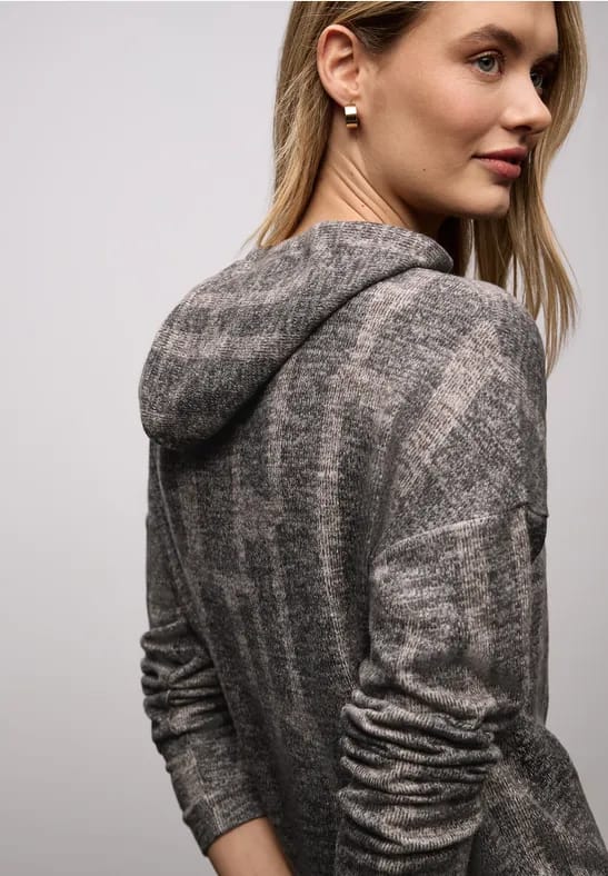Gedessineerd shirt met capuchon