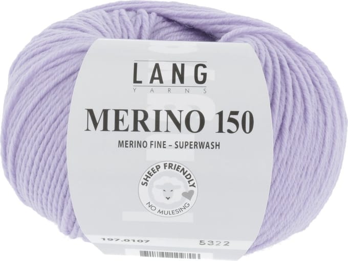 Lang Yarns Merino 150 - 107 lichtlila - Merinowol Garen