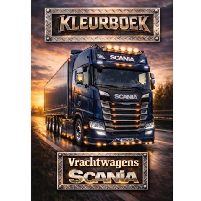 Kleurboek, Scania Vrachtwagens. - H. Mourits