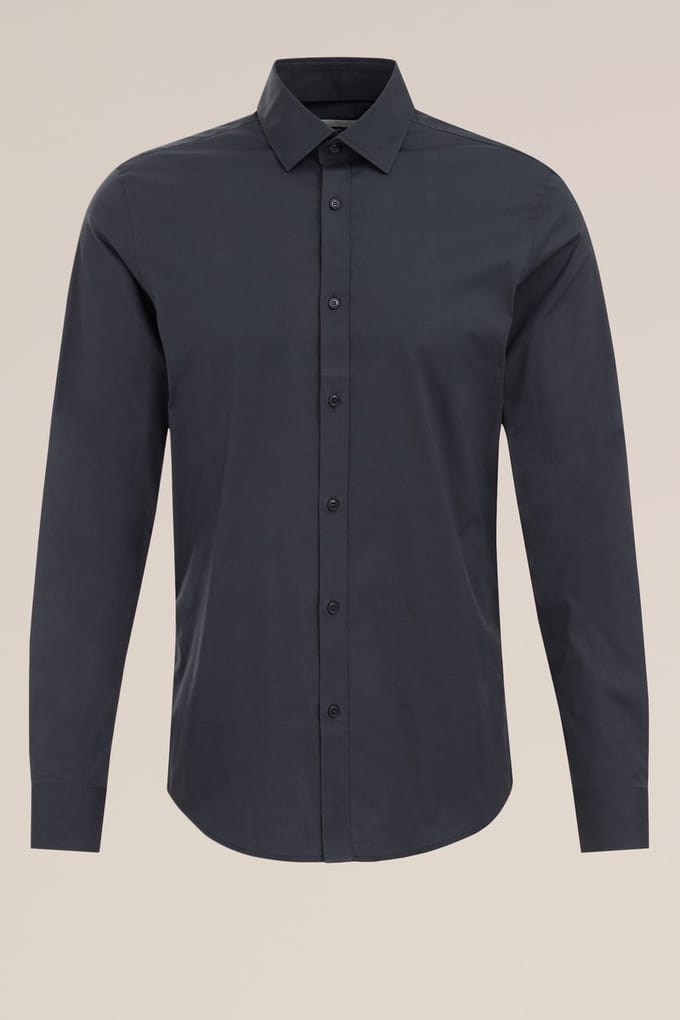 WE Fashion Heren Anti-odour tall fit overhemd met stretch