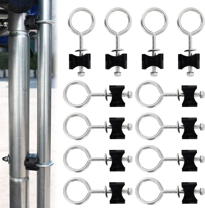 12-Pack Stevige Schroeven met Moer en Dop voor Trampolinestokken