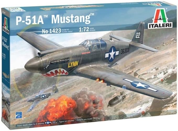 P-51A Mustang Modelkit 1:72 - Kunststof Bouwpakket voor Modelbouw