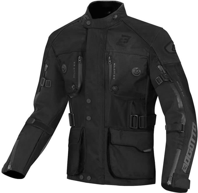 Bogotto Explorer-Z Waterdichte Zwart Leren / Textiele Motorjas - Jas