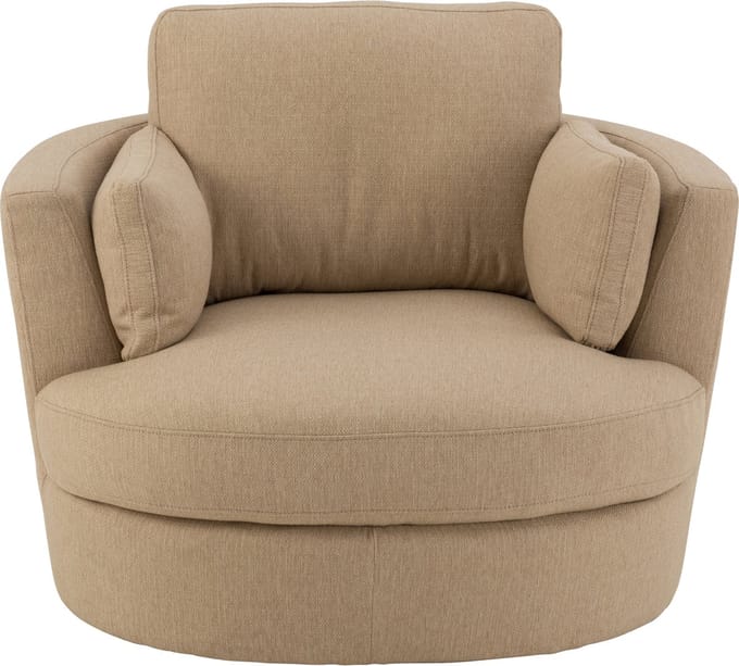 J-Line loungestoel Swiv - hout/textiel - beige