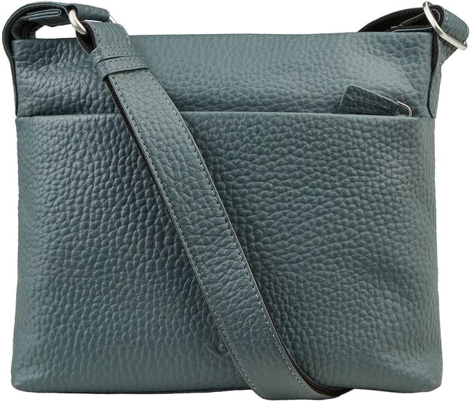 VOi schoudertas Hirsch Bristol Crossover Bag Mint blauwgrijs