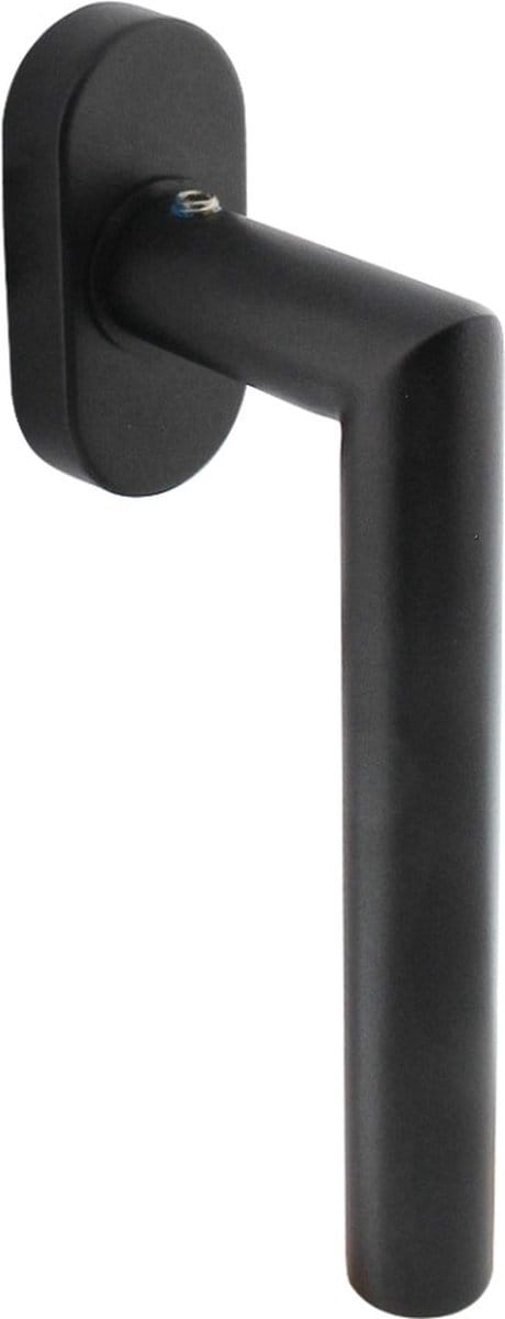 Intersteel Raamkruk Jura op ovale rozet zwart