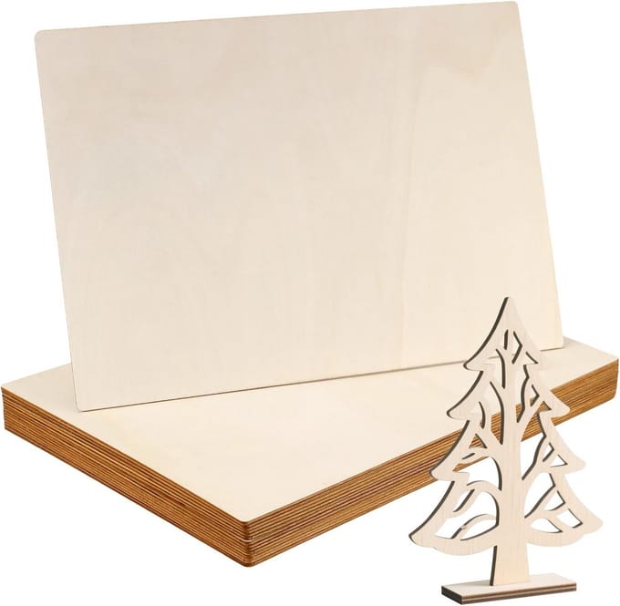 15x Multiplex Houtplaten, Onbehandeld Multiplex Paneel 42x30x0.3 cm voor Knutselen en Modellenbouw
