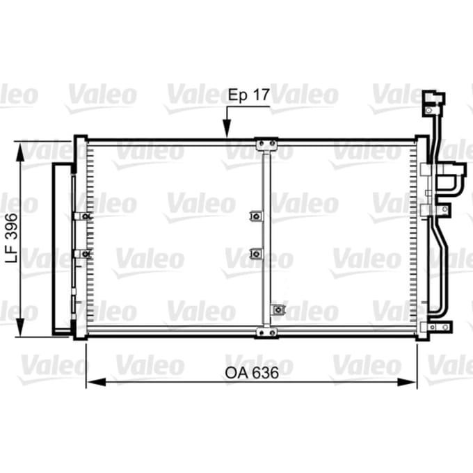 Condensator, airconditioning VALEO 814359