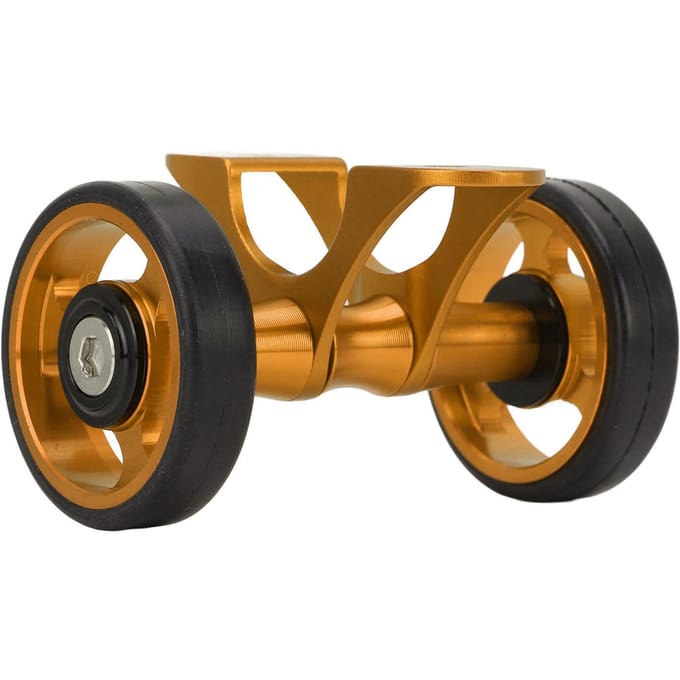 Garde-boue de vélo Roulettes de garde-boue Easywheel Roues Roue double pour pour Vélo pliant Brompton pour Dahon Gold or