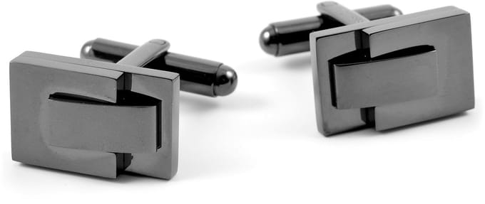 Gestapelde Gunmetal Stalen Manchetknopen