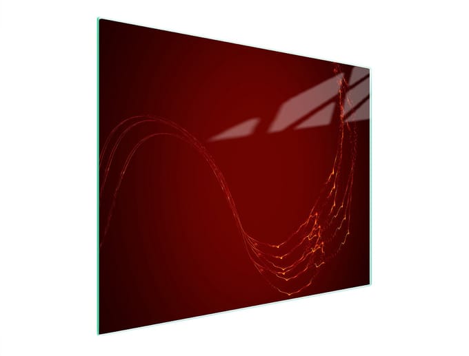 TMK ArtDeko - Snijplank - Glas - 52x30 cm - Rood