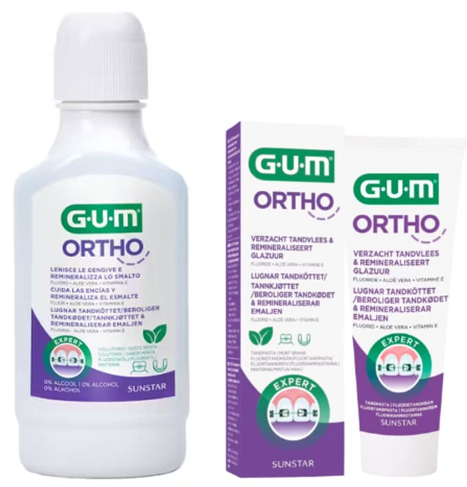 GUM Ortho Voordeelpakket - Tandpasta + Mondwater
