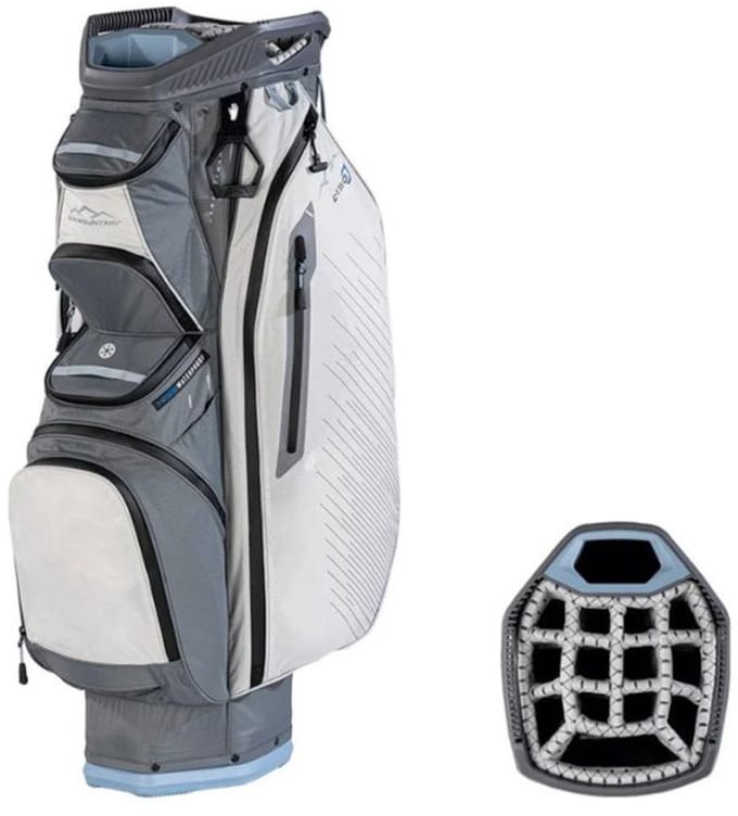Sun Mountain C-130 H2NO Cartbag Waterdicht Nickel Platinum Ash