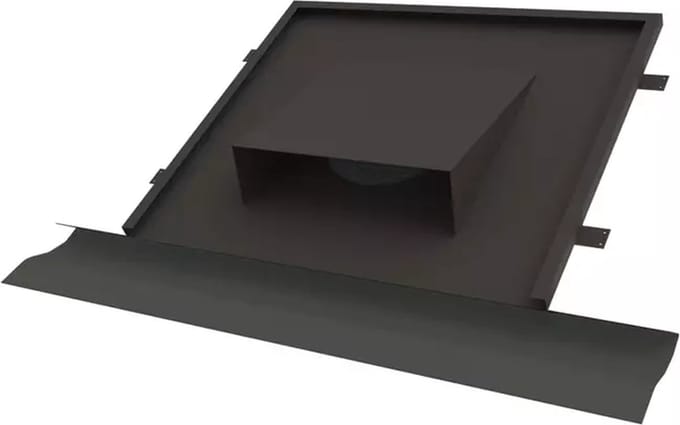 Thermoduct vlakke horizontale dakdoorvoer diameter 200 tbv hellend dak