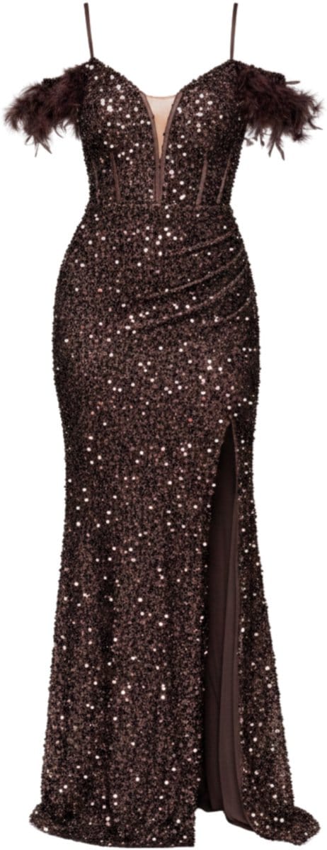 LARICA Jurk - Rits - Jurk Bruin S