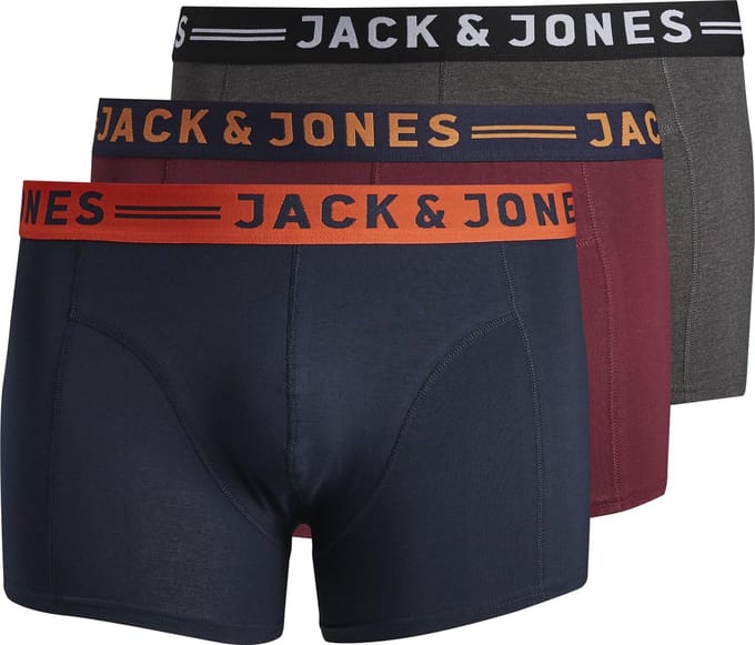 JACK & JONES PLUS - JACLICHFIELD TRUNKS NOOS 3 PACK PLS Heren Onderbroek