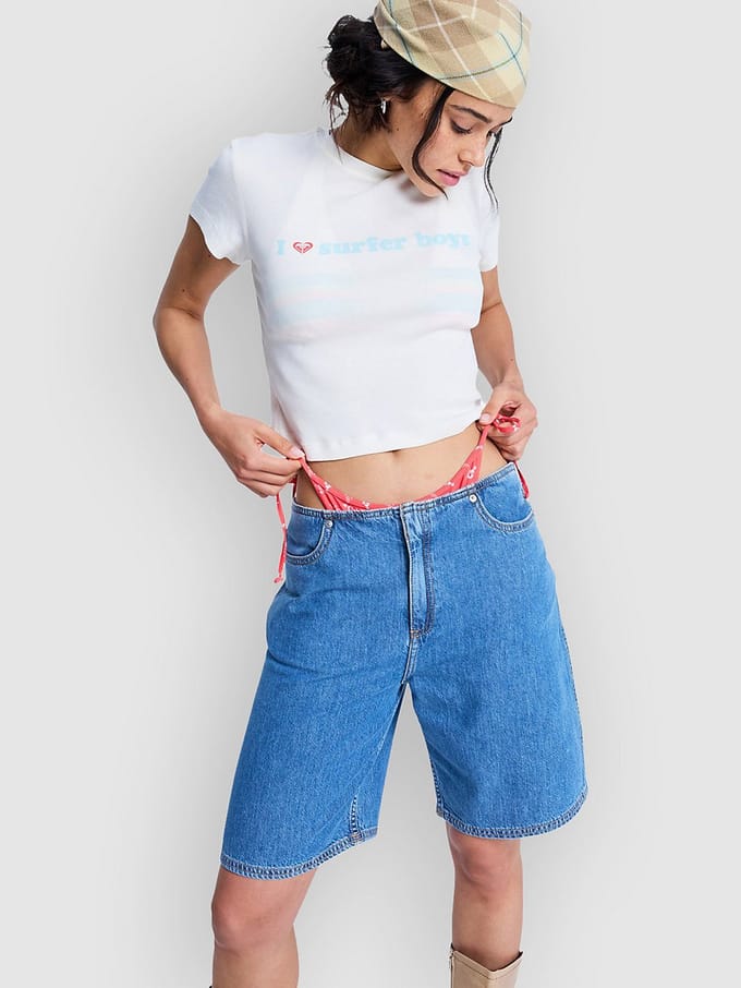 Roxy Cool Girl Longline Denim Korte Broek blauw