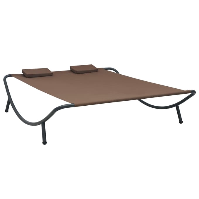 vidaXL - Loungebed - stof - bruin