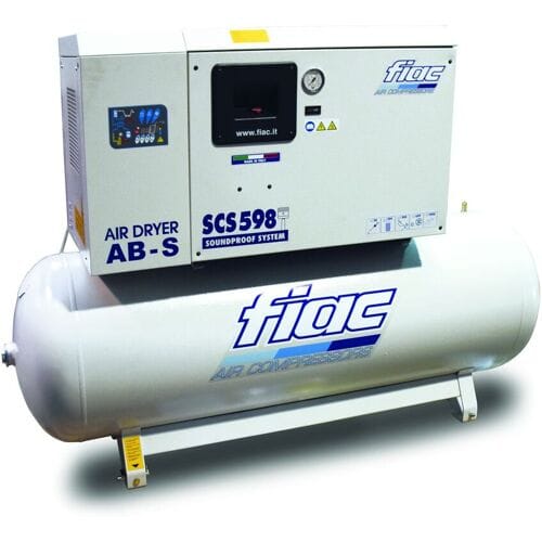 Fiac stille compressor SCS 300lt - AB598 5,5 PK 300 liter, met koeldroger