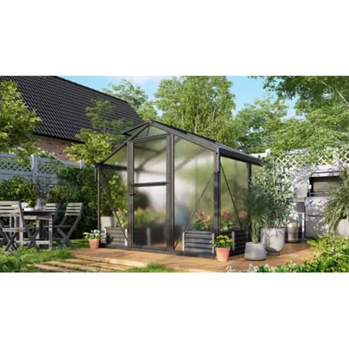 Vitavia Tuinkas Kit Deimos 5800 - Polycarbonaat - 10mm - 224,4x260,3x14cm - Zwart