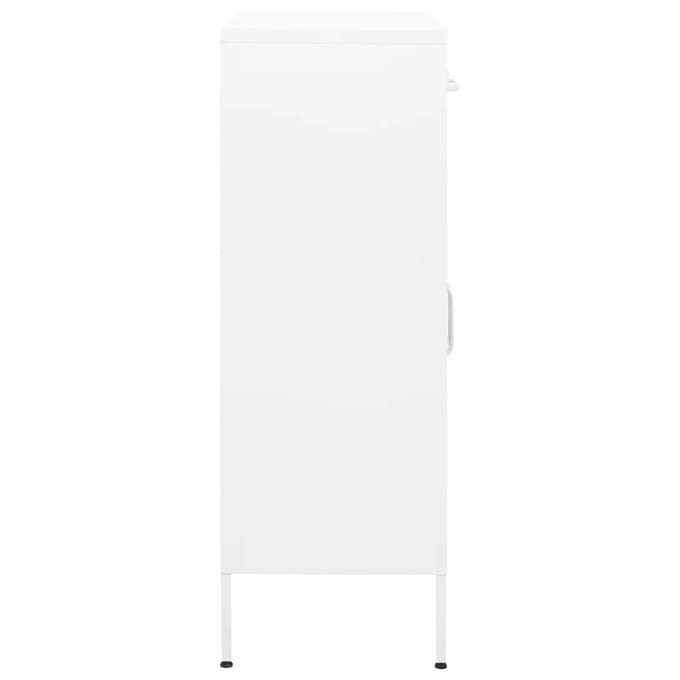 vidaXL - Opbergkast - 80x35x101,5 - cm - staal - wit