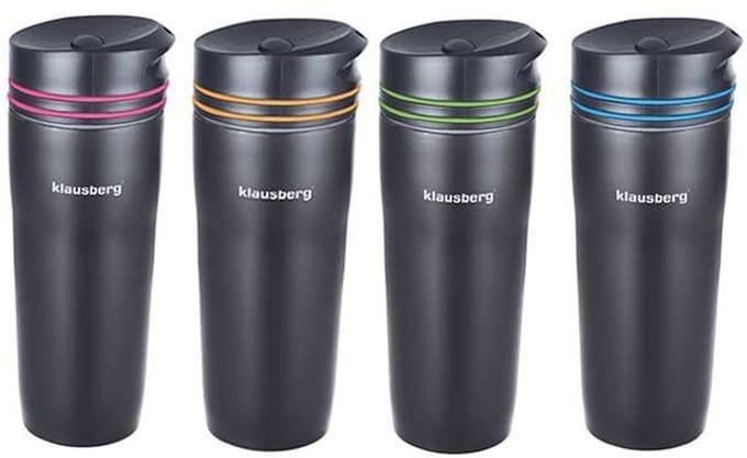 Klausberg - Thermische Mok - 380ml - Roestvrij Staal - Zwart