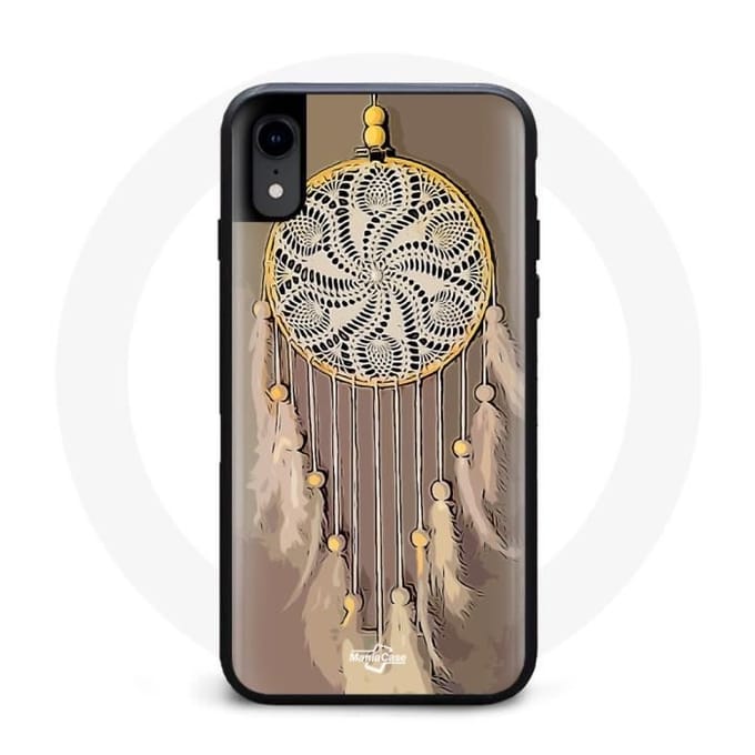 Coque Iphone X Attrape rêve en forme de couleur café