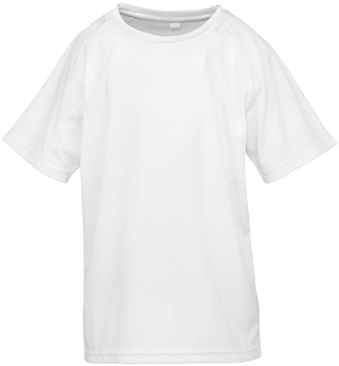Spiro Childrens Boys Performance Aircool T-Shirt (Wit)