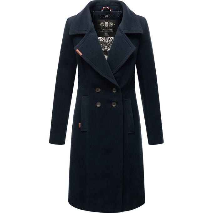 Navahoo Dames Trenchcoat Wooly – Premium Wintermantel met Elegante Pasvorm