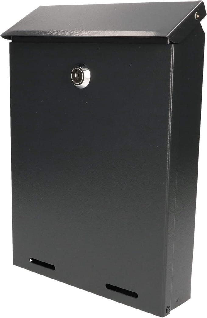 Brievenbus 260x180x55mm antraciet formaat C-5 - kranten folders - geschikt