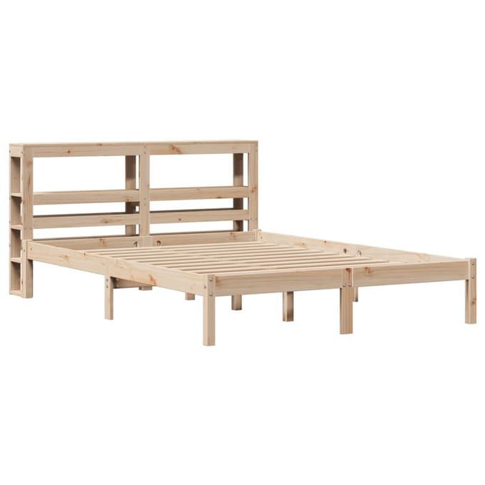 vidaXL - Bedframe - zonder - matras - massief - grenenhout - 140x200 - cm
