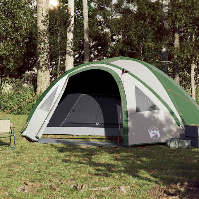 Vidaxl Tente de Camping, 4 Personnes, Dôme, Vert, Imperméable
