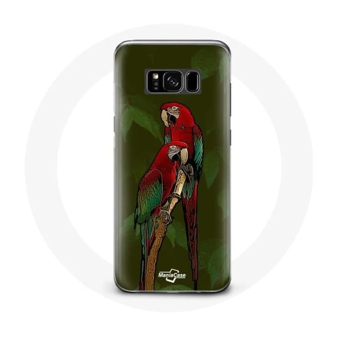 Coque pour Samsung Galaxy S8 Plus Pionus Perroquet Rouge