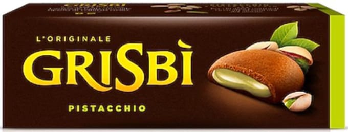 3 Pakken Grisbi Pistaccio - Biscuit Filled With Pistaccio Cream