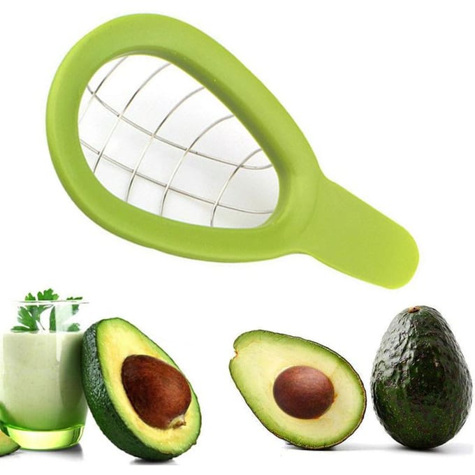 Trancheur d'avocat de cuisine, éplucheur de beurre de karité, coupe-fruits, séparateur de pulpe, outils pour légumes, accessoires de cuisine vert